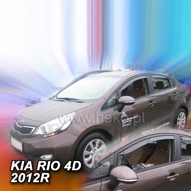 Protiprůvanové plexi ofuky (deflektory) Kia Rio 5D 12R sed