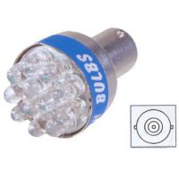 Červená LED žárovka s paticí BA15S, BLIKAJÍCÍ, jednopólová 21W, 9LED, 1ks  