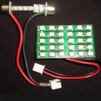 SMD LED panel s adaptérem pro sufitku od 31 do 44mm, 30 SMD LED, barva modrá, 1ks 