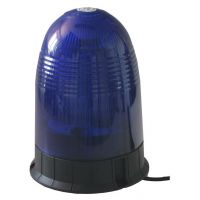 Zábleskový LED maják, 12V, modrý magnet, homologace 