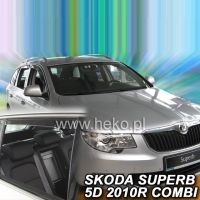 Protiprůvanové plexi ofuky (deflektory) Škoda Superb 5D 09R (+zadní) combi 